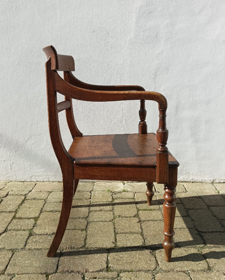 Country Oak Late George III Open Armchair (8).jpg